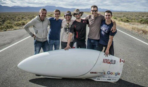 Crazy-fast human-powered vehicle sets new world speed record