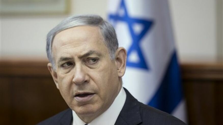 Israel's Prime Minister Benjamin Netanyahu speaks during the weekly cabinet meeting in Jerusalem Sunday