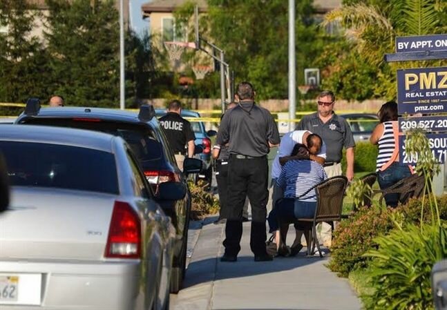 Modesto Calif. A Modesto police spokeswoman said officers responding to a request to conduct a welfare check discovered the bodies of three children and two adult