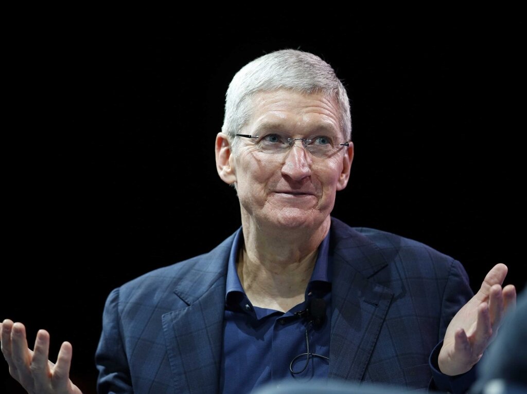 REUTERS Lucy Nicholson Apple CEO Tim Cook speaks at the WSJD Live conference in Laguna Beach California