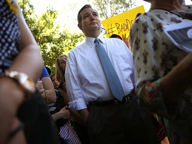 WASHINGTON DC- JULY 23 Republican presidential candidate Sen. Ted Cruz waits to speak at a rally in Lafayette Square