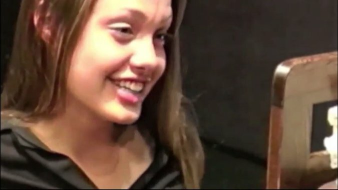 Footage Surfaces of Young Angelina Jolie in Acting Class photo